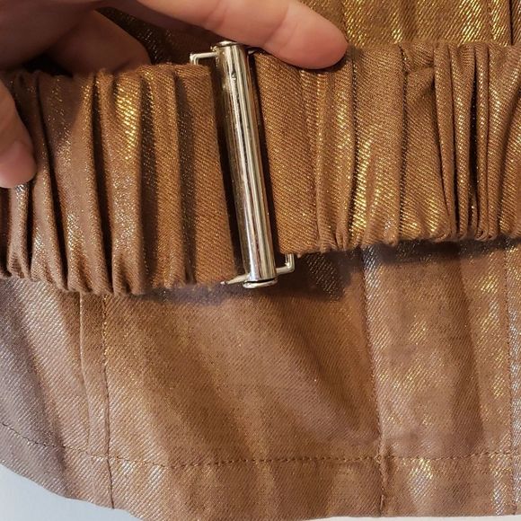 KENNETH COLE New York Brown Gold Metallic Zip Up Vest 90's Y2K Size Small - Picture 2 of 13